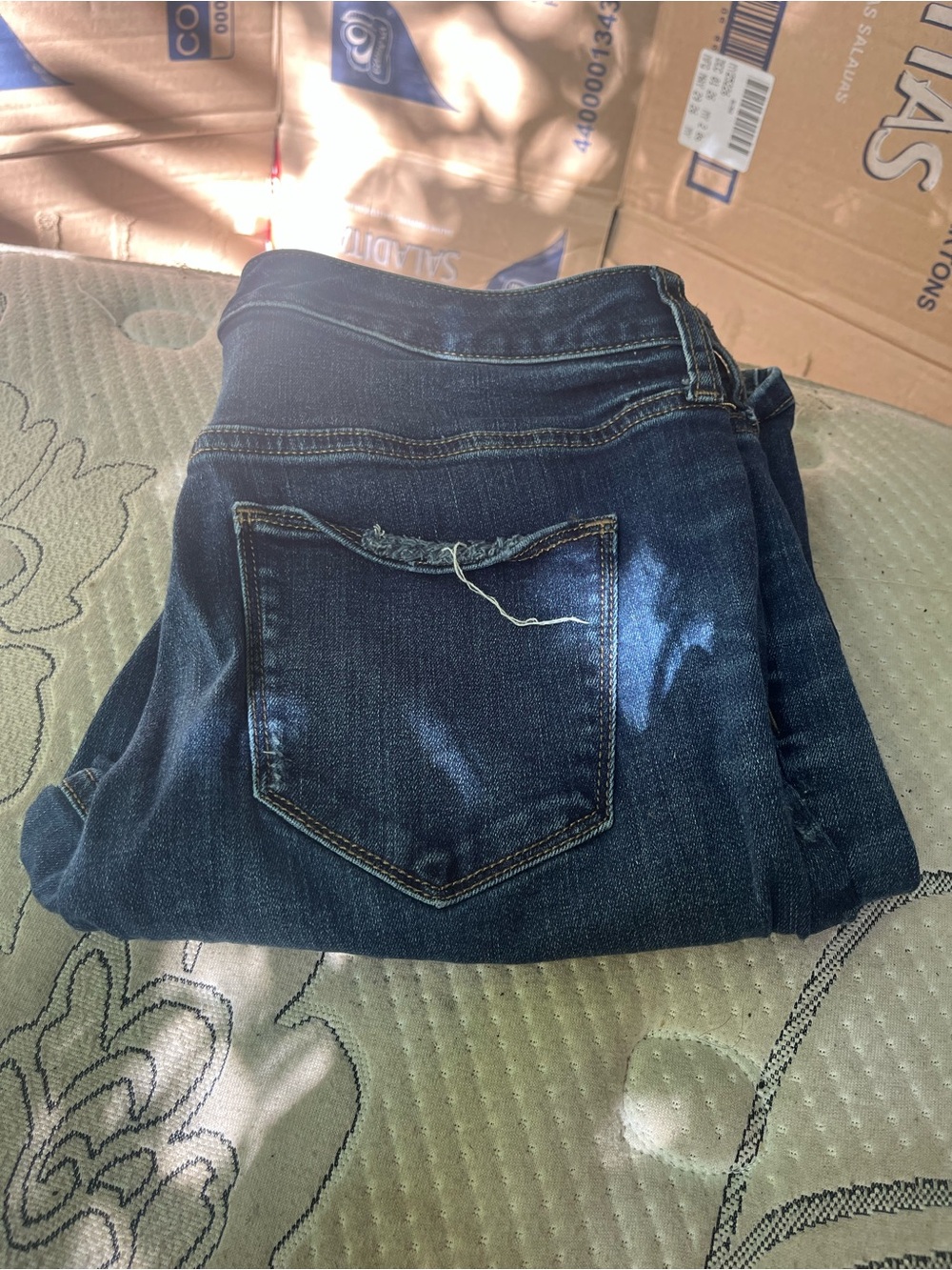 Women’s Dark Blue Denim Jeans - Classic Pocket Style